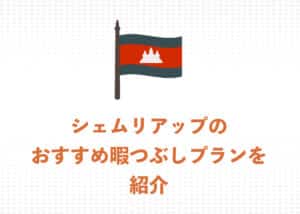 【現地ガイドが解説】シェムリアップで暇つぶし・おすすめのモデルプラン３つを紹介